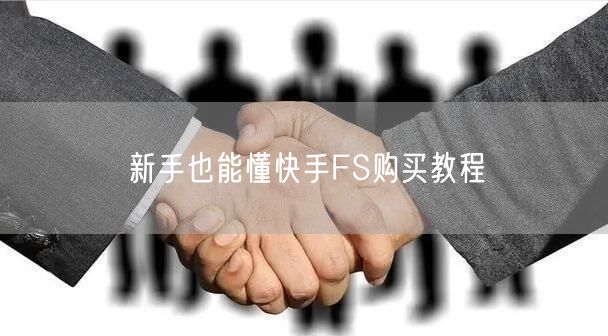 新手也能懂快手FS购买教程