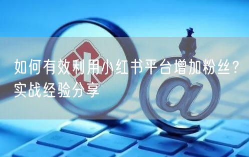 如何有效利用小红书平台增加粉丝？实战经验分享
