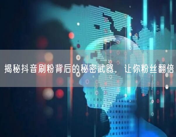 揭秘抖音刷粉背后的秘密武器，让你粉丝翻倍