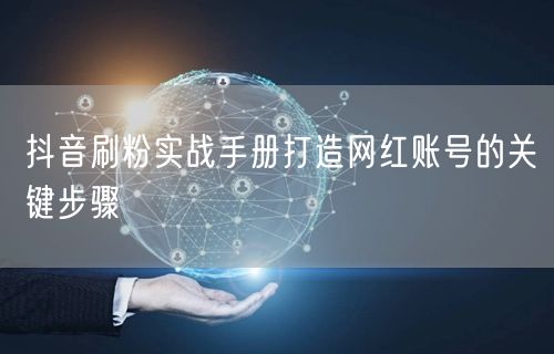 抖音刷粉实战手册打造网红账号的关键步骤