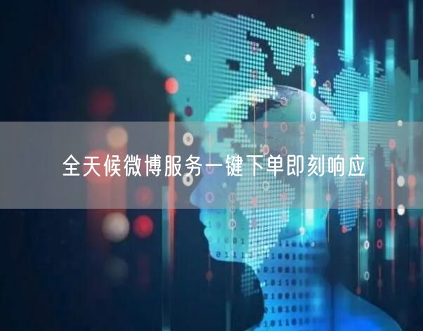 全天候微博服务一键下单即刻响应