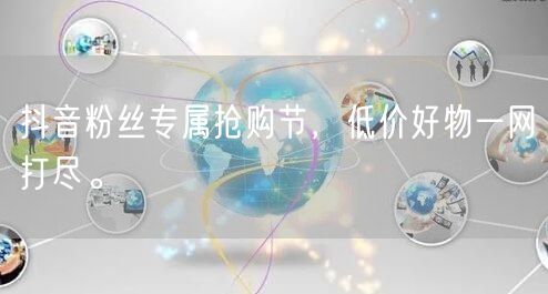 抖音粉丝专属抢购节，低价好物一网打尽。