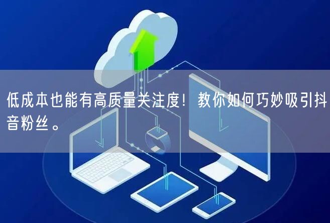 低成本也能有高质量关注度！教你如何巧妙吸引抖音粉丝。