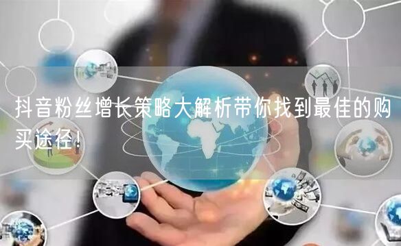 抖音粉丝增长策略大解析带你找到最佳的购买途径！