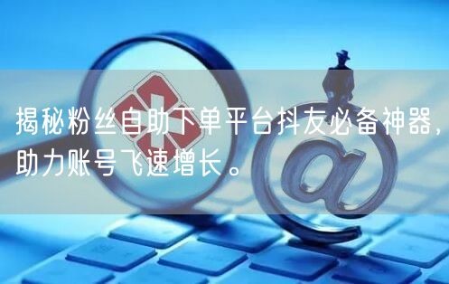揭秘粉丝自助下单平台抖友必备神器，助力账号飞速增长。