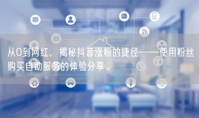 从0到网红，揭秘抖音涨粉的捷径——使用粉丝购买自助服务的体验分享。